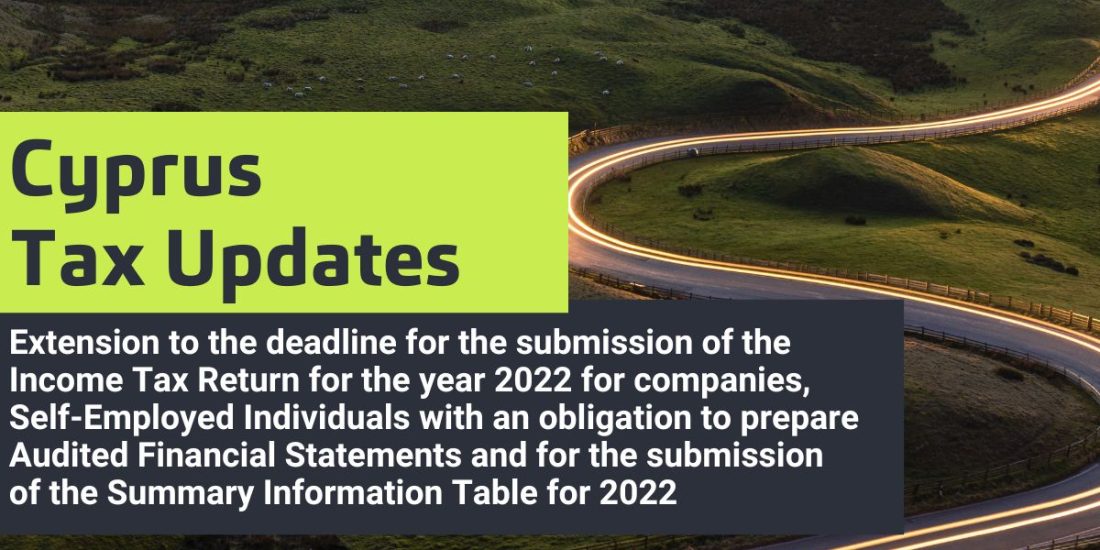 Extension to the deadline for the submission of the Income Tax Return for the year 2022