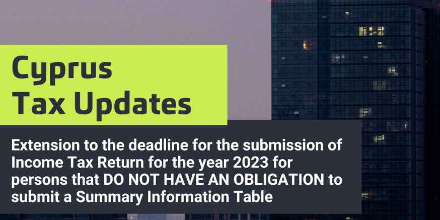 Extension to the submission of the Income Tax Return for 2023