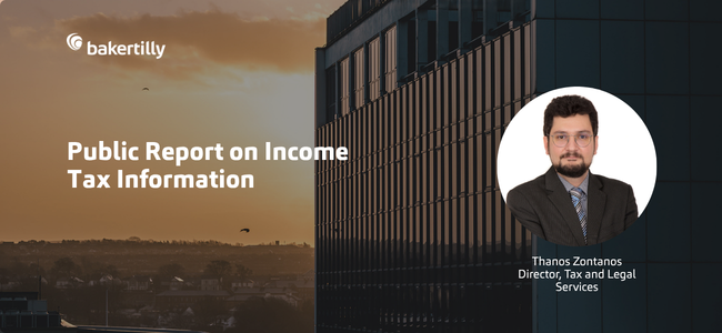 Public Report on Income Tax Information: Obligations for subsidiaries and branches of third-country Ultimate Parent Companies