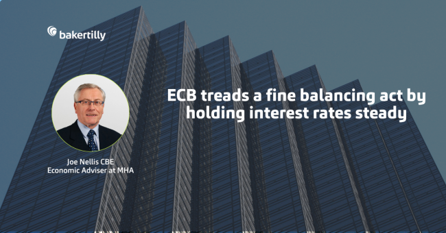 ECB treads a fine balancing act by holding interest rates steady