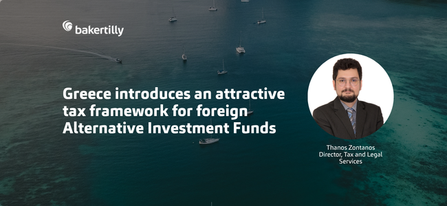 Greece introduces an attractive tax framework for foreign Alternative Investment Funds