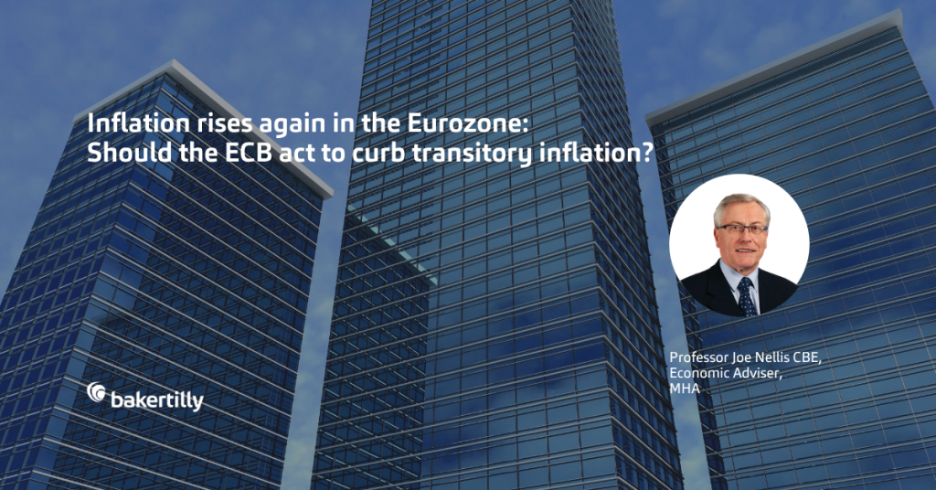 Inflation rises again in the Eurozone – should the ECB act to curb transitory inflation?